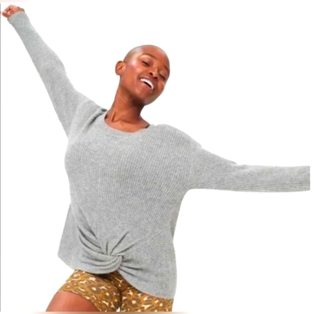Offline by Aerie Twist Front Crew Neck Sweater- Size -XL- NWOT🩶